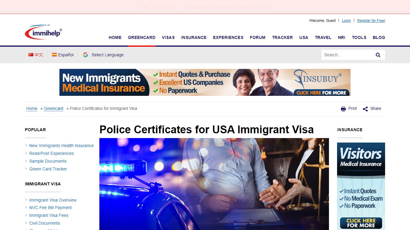 Police Certificates for USA Immigrant Visa - Immihelp