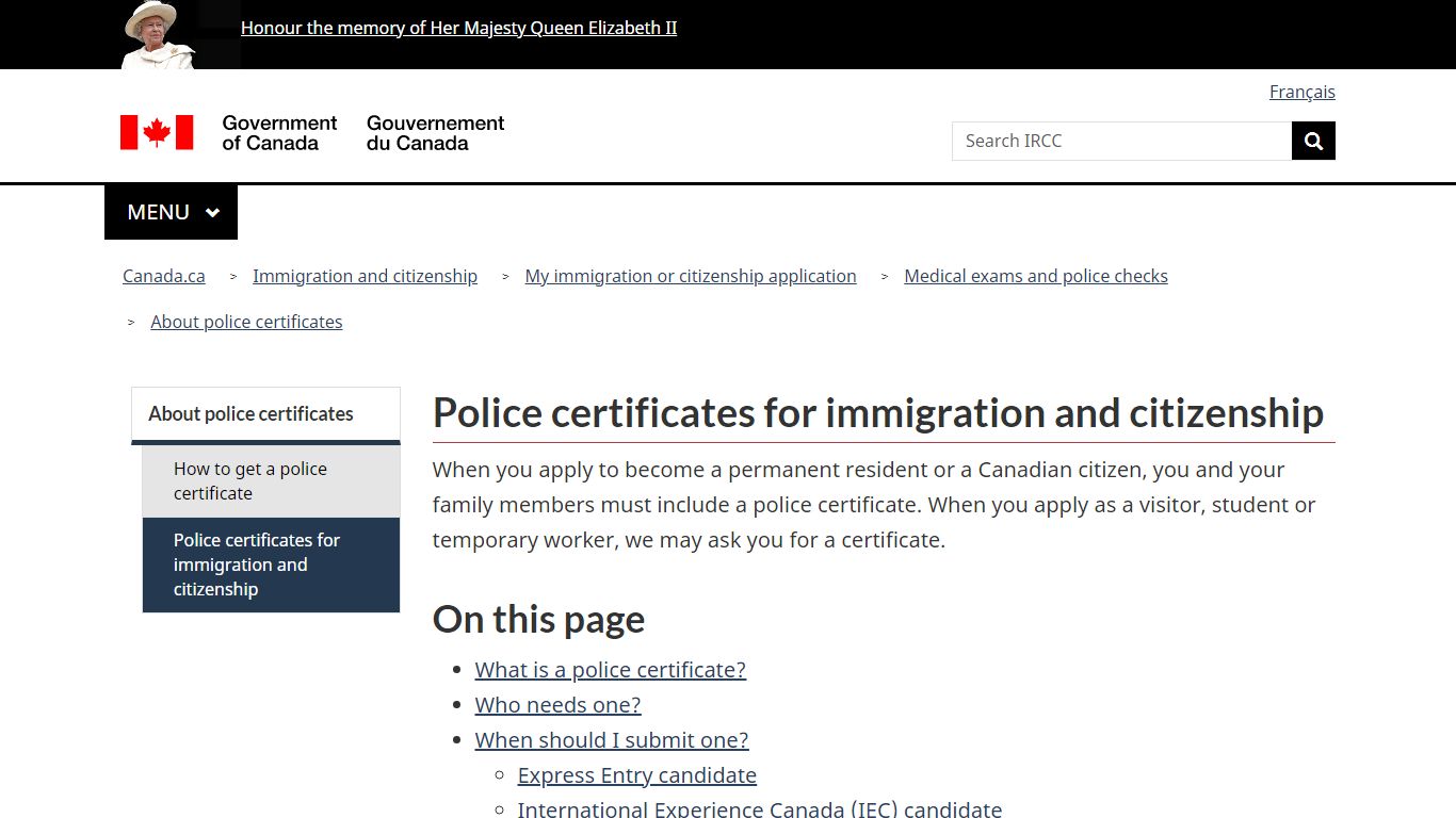 Police certificates for immigration and citizenship - Canada.ca